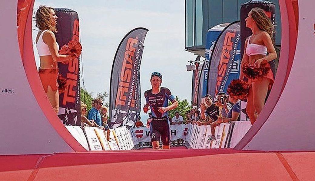 Gian-Andri Baumann beim Zieleinlauf in Rorschach. 