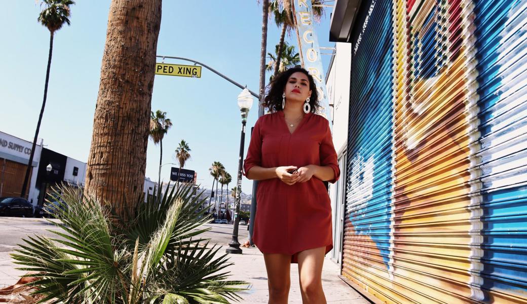 Yessica Sanchez in ihrer Wohngegend in Westhollywood. Es habe hier unzählige Restaurants, Bars und Vintage Shops, sagt die Rheintalerin. 