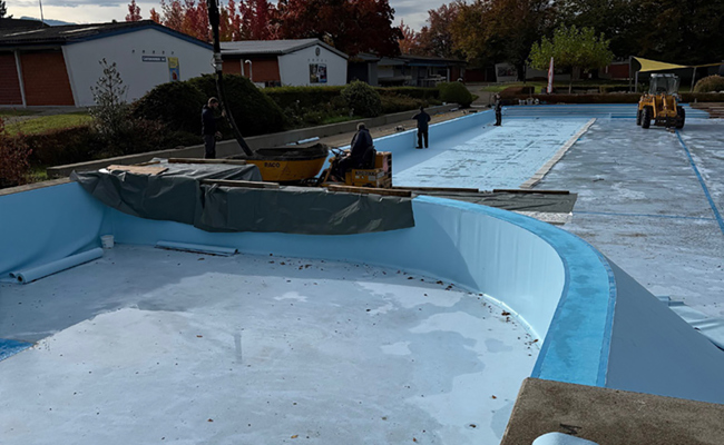 Im Freibad Aegeten wird das Lernschwimmbecken umfassend erneuert