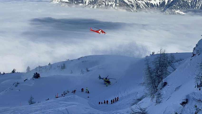 Grosse Suchaktion nach Lawine: Keine Verschütteten gefunden - Zeugenaufruf Grosse Suchaktion nach Lawine: Keine Verschütteten gefunden - Zeugenaufruf