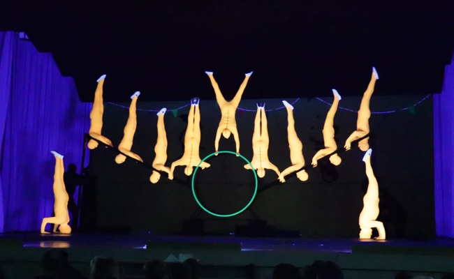 «Circo Giallo Nero»: Zirkusbesuch mit Turnakrobatik in gelb-schwarz