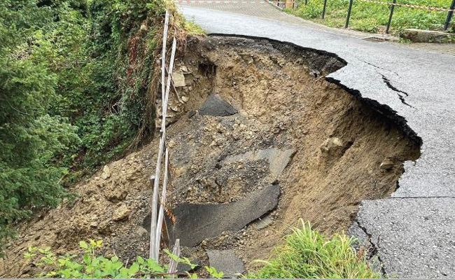 Die Husenstrasse wird nach dem Hangrutsch in drei Phasen bis Anfang 2024 saniert