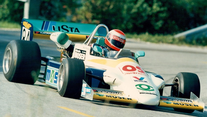 Walter Pedrazza im Toleman TG280 Formel 2 auf dem Weg zum Streckenrekord des Bergrennens Walzenhausen–Lachen. Walter Pedrazza im Toleman TG280 Formel 2 auf dem Weg zum Streckenrekord des Bergrennens Walzenhausen–Lachen.