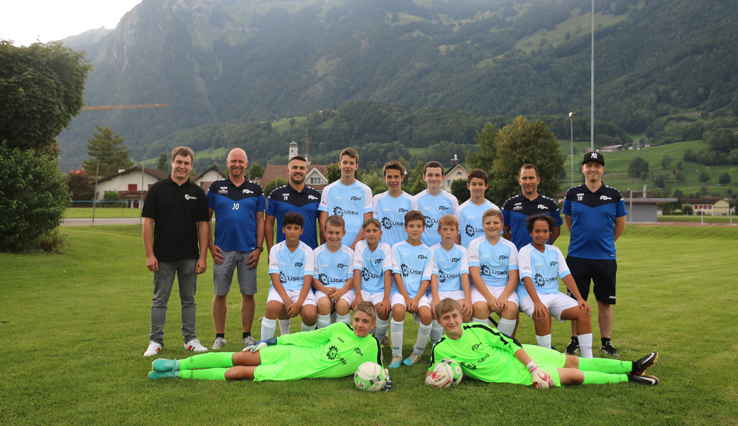 FC Rüthi Junioren C mit Dressponsor Kluser Fahrzeugtechnik GmbH in Oberriet