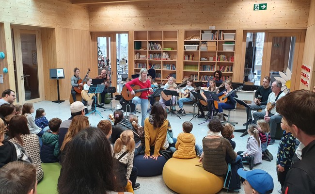 Infotag der Musikschule Mittelrheintal mit grosser Instrumentenauswahl