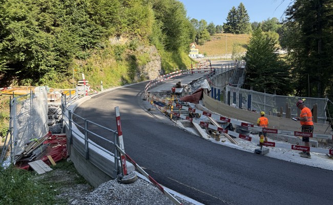 Sanierung liegt im Zeitplan: Wolftobelbrücke soll bis Mitte Oktober fertig sein