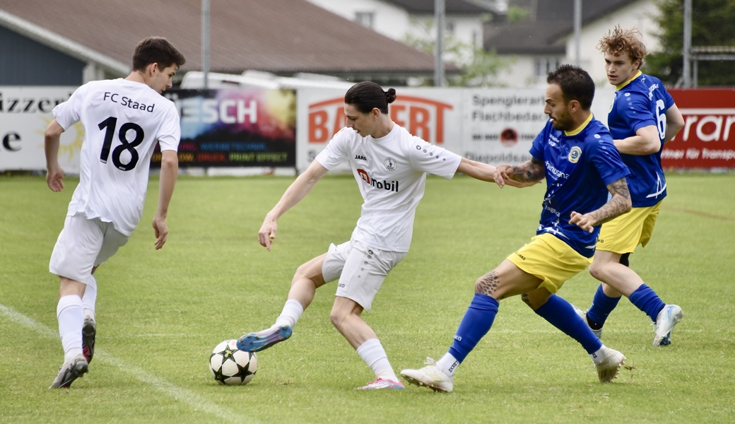 Diepoldsau arbeitet sich gegen ein aufsässiges Staad zum 2:1-Sieg