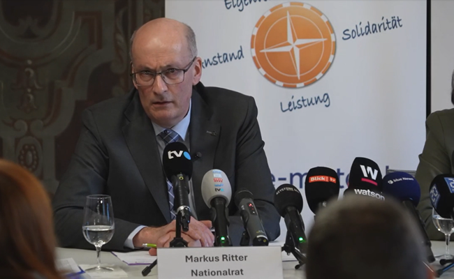 Pressekonferenz: Markus Ritter gibt seine Kandidatur für den Bundesrat offiziell bekannt