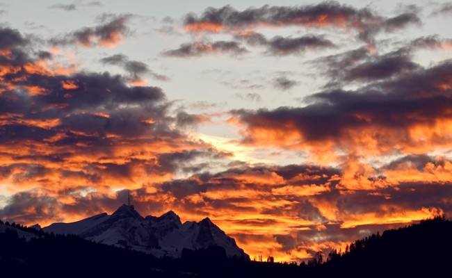 Zum Feierabend: Wunderschöne Stimmung über dem Säntis