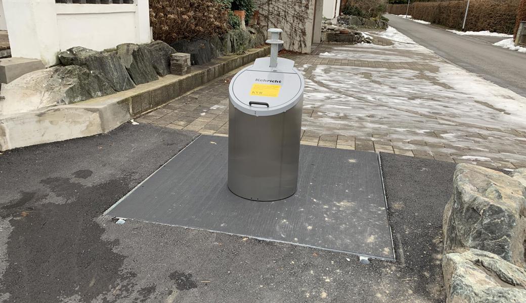 Ein erste Unterflurcontainer steht in der Heerbrugger Rietstrasse. Ein erste Unterflurcontainer steht in der Heerbrugger Rietstrasse.