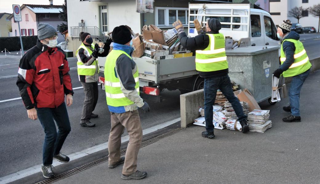 Am 9. Januar hatte der TSV Balgach unter Einhaltung der Corona-Schutzmassnahmen noch Altpapier gesammelt. Mindestens bis Ende Februar hat der Zweckverband Kehrichtverwertung Rheintal die Sammlungen gestoppt. 