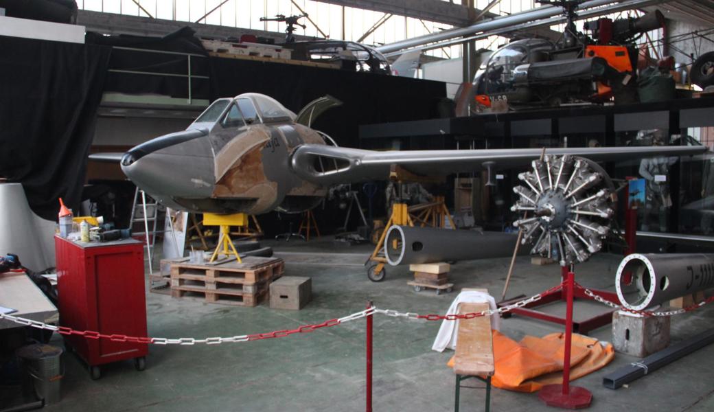 Blick in die Werkstatt im Fliegermuseum.