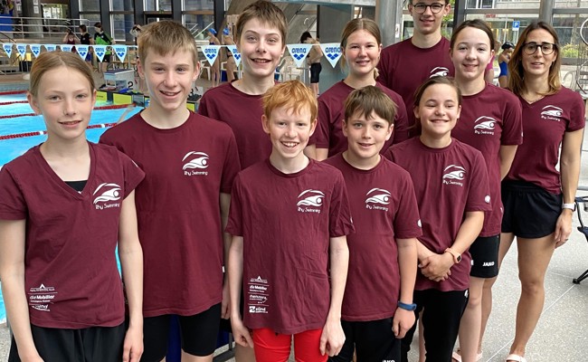 Der Nachwuchs von Rhy Swimming glänzt am Wettkampf in Biel