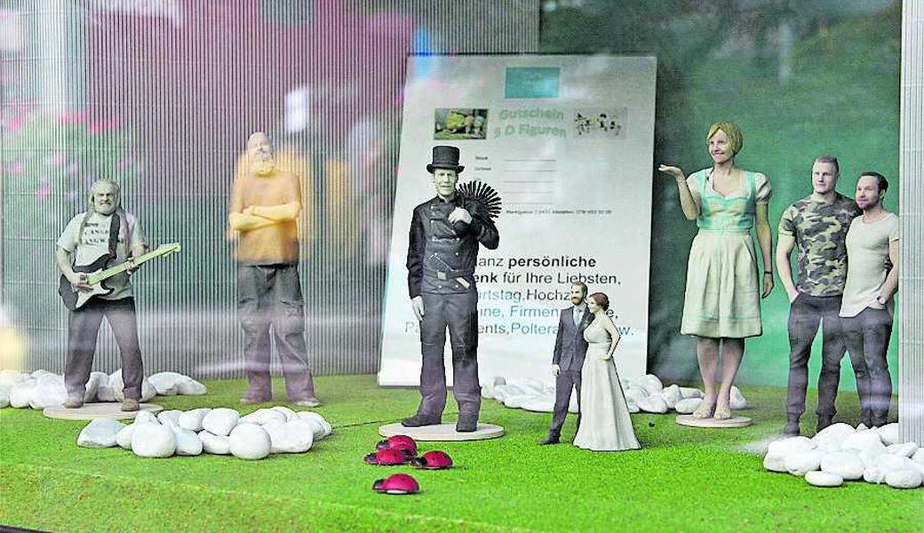 3D-Figuren statt Haushaltwaren: Angebot in der Marktgasse.