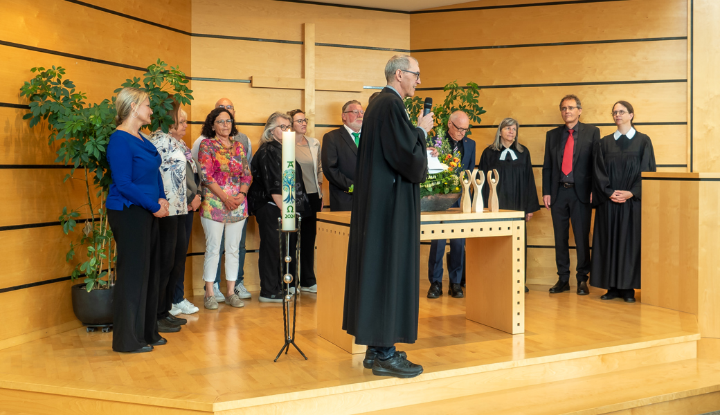 Installation der Pfarrpersonen durch Dekan Pfarrer Philippe Müller und der Kirchenvorsteherschaft