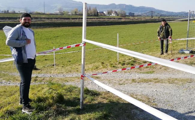 Berührende Szenen an der Grenze