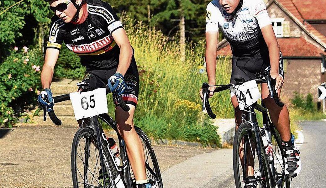 Noé Dürr (65) und Luca Veljovic bei der Landmark.