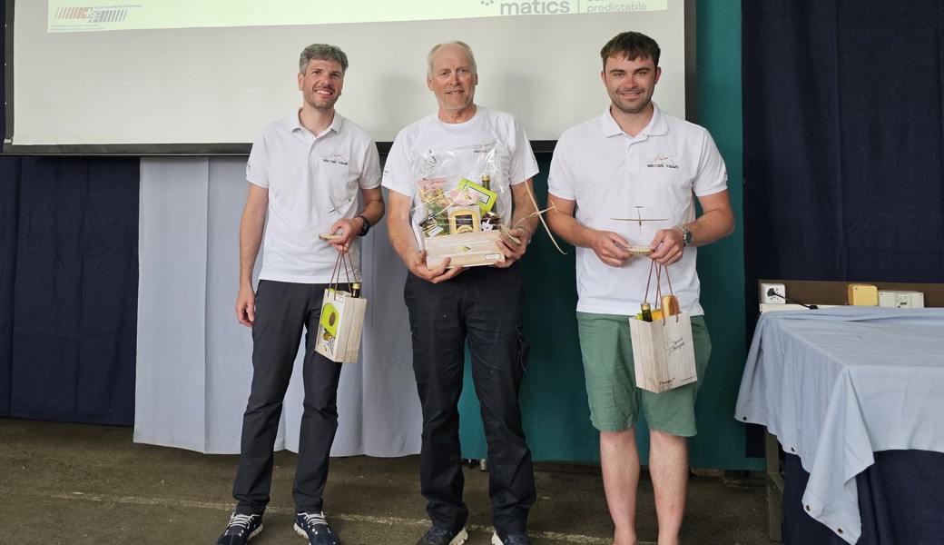 vlnr: Patrick Gabler Rang 2; Guido Halter Rang 1; Nico Jägli Rang 3