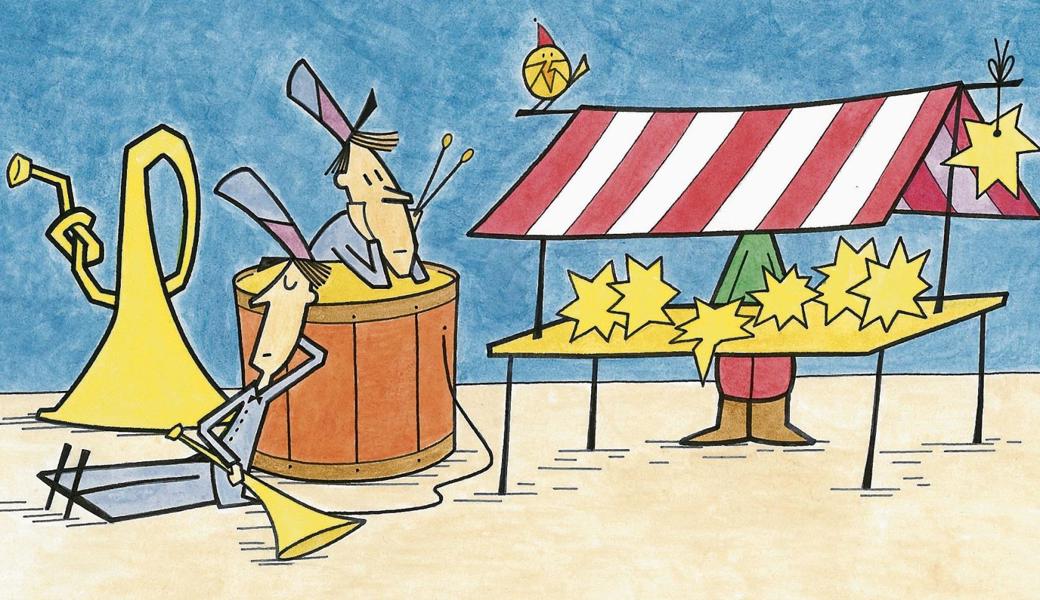 Musikantenstreik: Am diesjährigen Sterntag, der am Sonntag, 25. November, stattfindet, wird der Musikverein Rheineck keine Platzkonzerte geben, denn wie alle Teilnehmer hätte der Verein eine Gebühr von 70 Franken entrichten sollen.Illustration: Patrick Steiger Musikantenstreik: Am diesjährigen Sterntag, der am Sonntag, 25. November, stattfindet, wird der Musikverein Rheineck keine Platzkonzerte geben, denn wie alle Teilnehmer hätte der Verein eine Gebühr von 70 Franken entrichten sollen.Illustration: Patrick Steiger