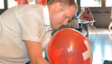 1. August-Splitter: Ballonprobe am frühen Morgen