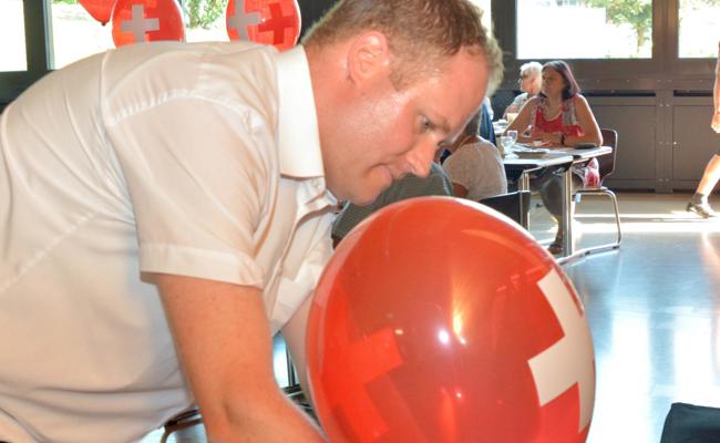 1. August-Splitter: Ballonprobe am frühen Morgen