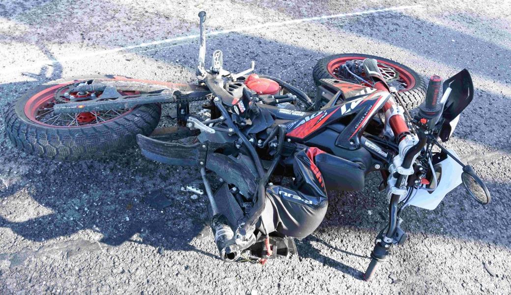 Das Motorrad kann nicht mehr repariert werden.