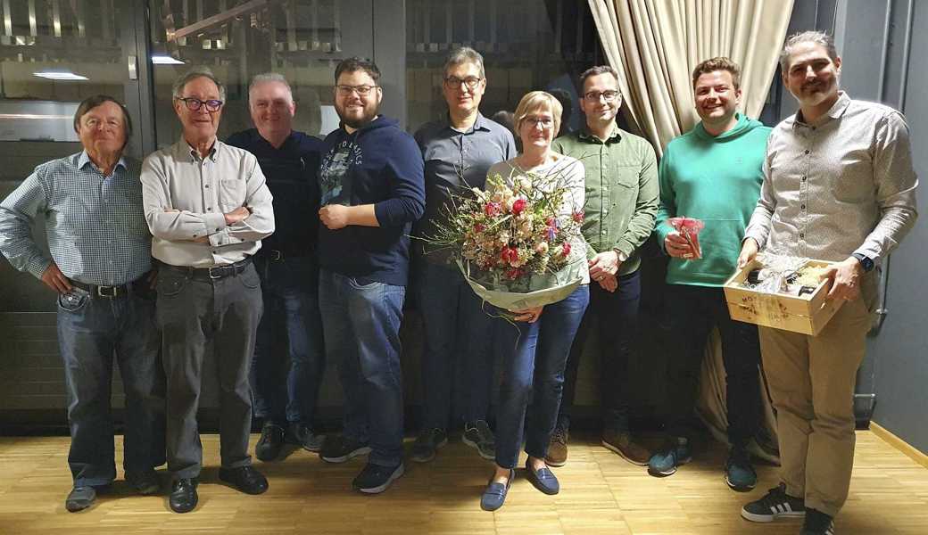 Von links: Erich Bürki, Baptist Sonderegger, Christoph Sieber, Dominik Alge, Ivo Lüchinger, Susan Zoller, Antonio Cipolletta, David Sieber und Marcel Zoller.