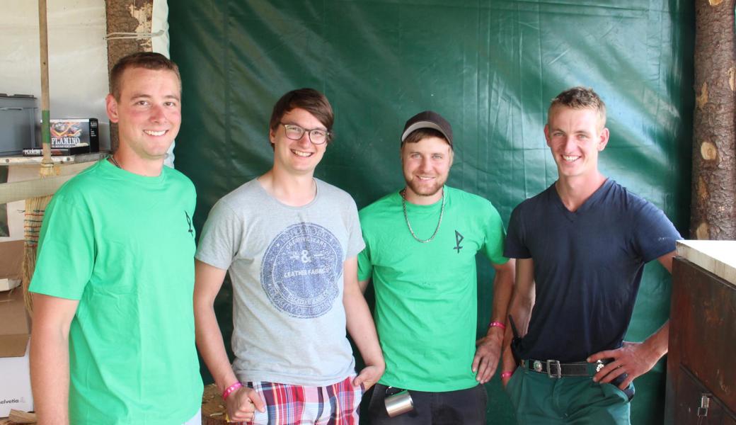 Nach 2003 erneut dabei: Fabian Ulmann, Roman Durrer, Beni Sonderegger und Florian Sonderegger (von links).
