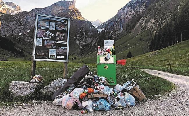 Unmut über Abfallberg im Alpstein