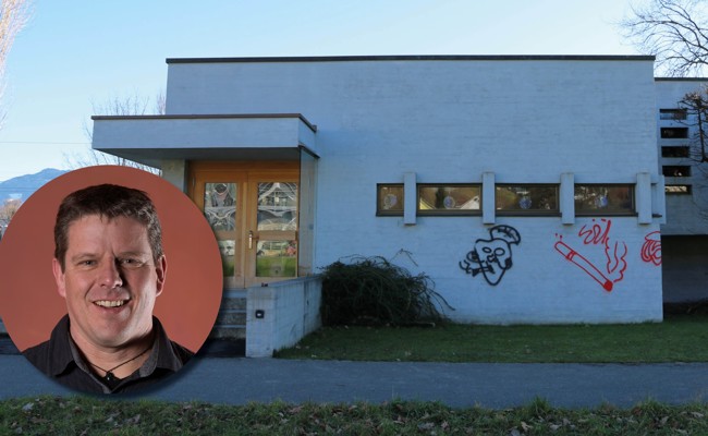 Der Kindergarten wurde schon wieder mit Graffiti verschmiert