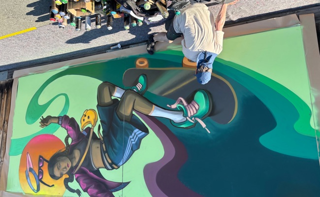 Streetart-Happening in Berneck lockte viele Besucherinnen und Besucher an