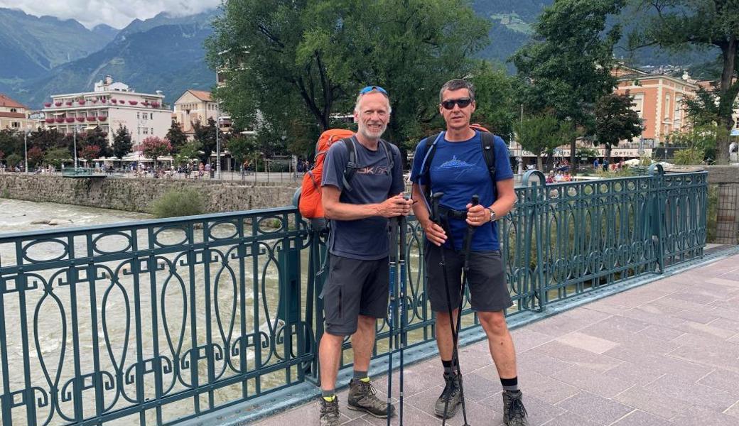 Eine Meisterleistung erbracht: Ankunft in Meran am 3. August.