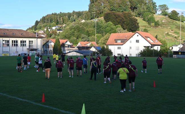 Gemeinsames Training des PluSport Appenzeller Vorderland und FC Heiden