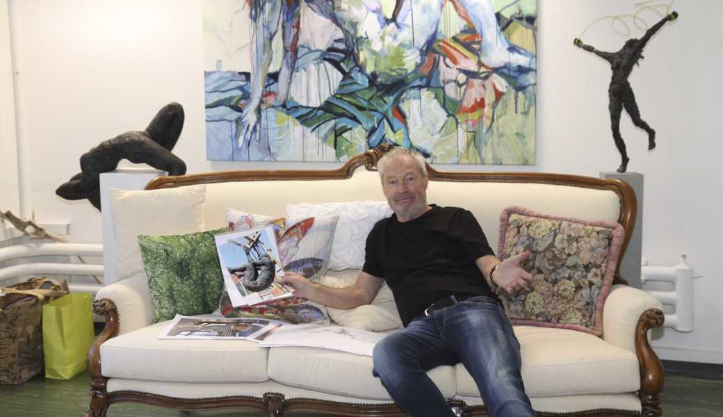 Jürg Ruess in seinem Atelier im «Tigelberg» in Berneck.