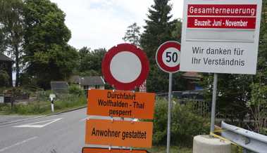 Strasse gesperrt wegen Bauarbeiten - Umleitung über Lutzenberg