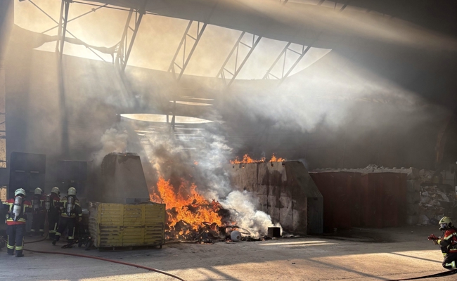 Brand bei der Verwert AG: Feuerwehr löschte die Flammen