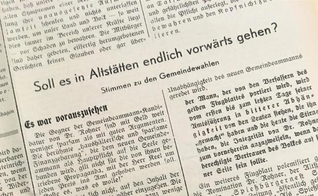 «Soll es endlich vorwärts gehen?»