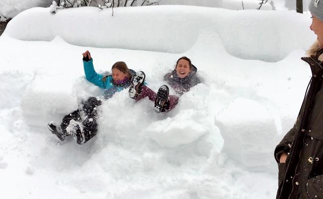 Schneespass trotz Lawinenwarnung