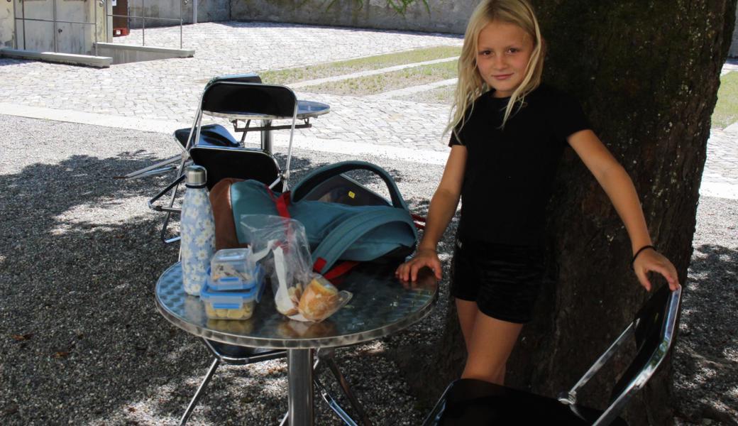 Salome aus Balgach in der Mittagspause.