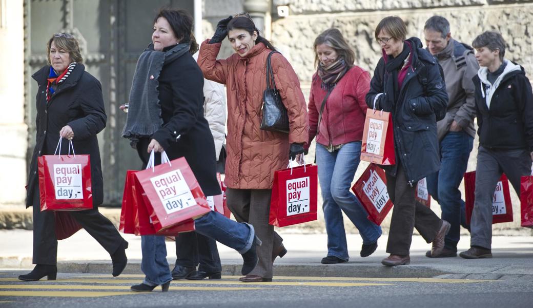 Equal Pay Day vor ein paar Jahren in St.Gallen: Frauen sollen gleich viel nach Hause bringen können wie Männer.