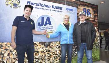Der SC Rheintal und der EV Mittelrheintal werben für vier Ja am 19. November