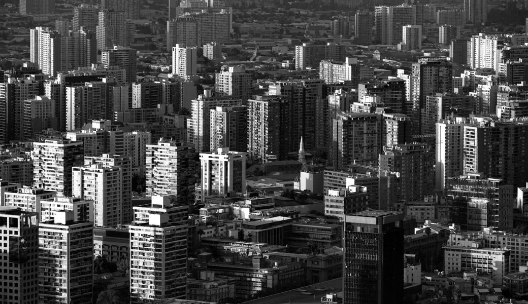 Blick auf Santiago de Chile.