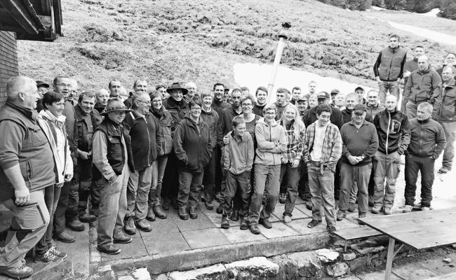 53 Freiwillige arbeiten auf der Alp Sämtis