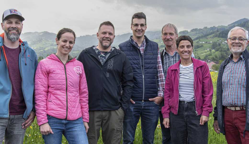 Gassenfest-OK (von links): Heinz Ruppanner, Seraina Wiesmann, Roland Fritsche, Dani Gruber, Niklaus Bucher, Sonja Galli und Paul Bucher; es fehlt: Sabine Greiser. 