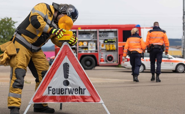 Wohnung in einem Mehrfamilienhaus geriet in Brand