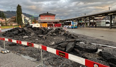 Perrons am Bahnhof werden bereits wieder abgebrochen
