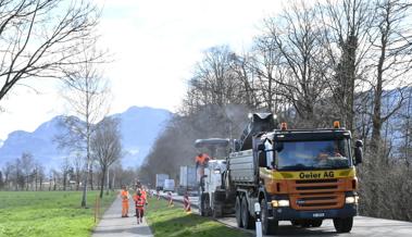 Bauarbeiten zwischen Altstätten und Kriessern