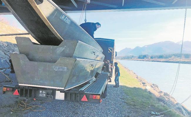 Die Pontoniere haben eingewassert