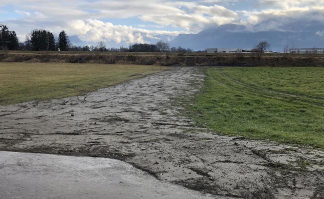 Alten Radweg abgebrochen