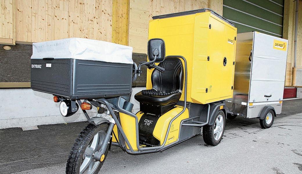 Der neue DXC-Elektroroller ist für die Auslieferung von Paketen ausgelegt. 